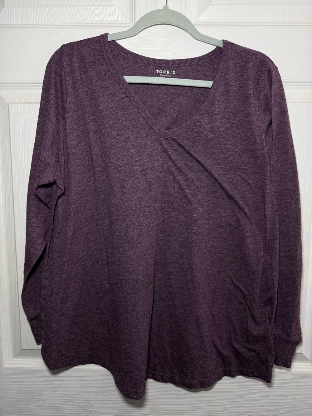 Torrid Plum V-Neck Long Sleeve Top